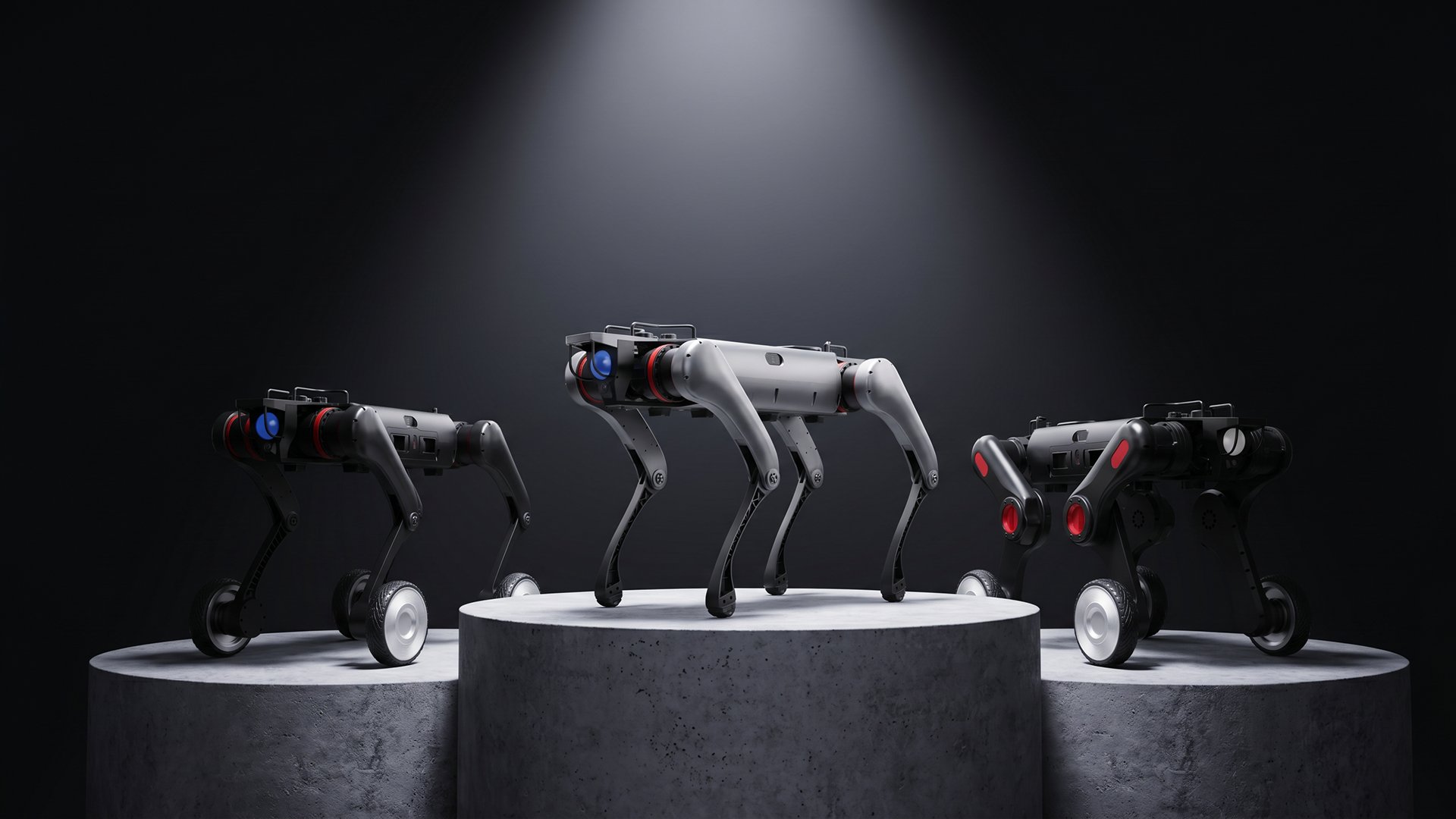 D30 Series Mid-Size Quadruped Robots operating in a complex environment